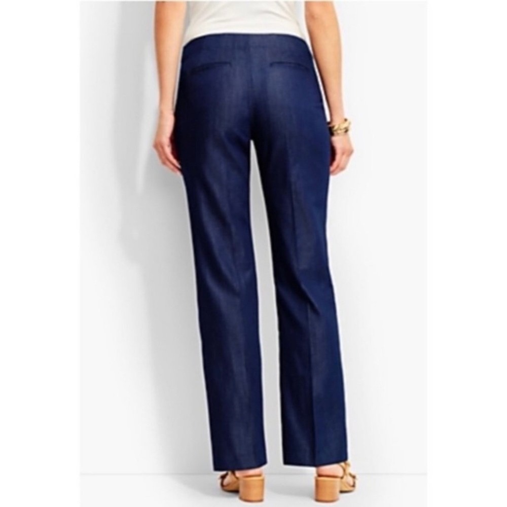 Talbots • NWT Sailor Button Straight Leg Pants Dark Wash Denim Size 16W - Picture 2 of 12